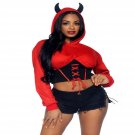 Devil cropped hoodie
