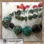 Set of natural turquoise handmade