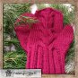 Handmade knitted designer items. Knitted mittens made of high-quality yarn.