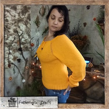 Handmade knitted sweater. Handmade designer thing.  Designer clothes.