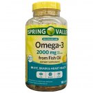 Spring Valley Omega-3 from Fish Oil 2000mg Eye/Brain & Heart Health 180 Softgels