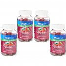 ReliOn Glucose Raspberry  Strawberry & Blueberry 60 Gummies Bottle (Pack of 4)