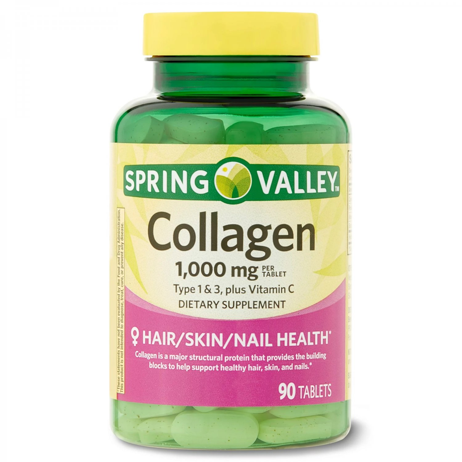 Spring Valley Collagen Type 1 & 3 Plus Vitamin C 1,000 mg 90 Tablets