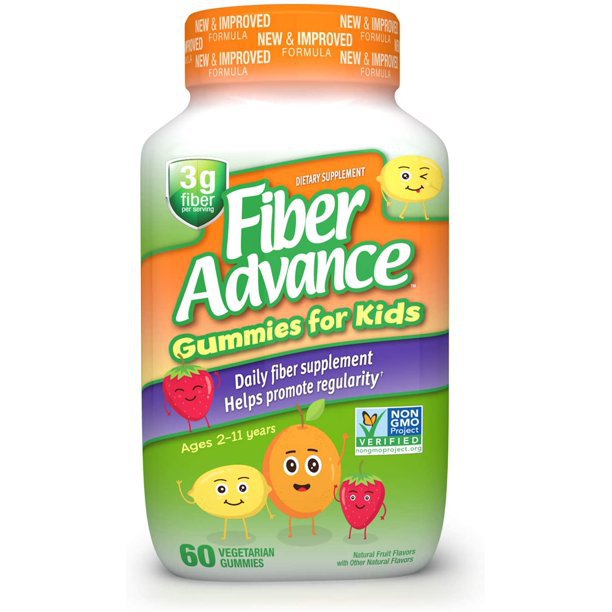 FIBER ADVANCE Kids Daily Fiber 3g Dietary Supplement 60 Gummies