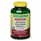 Spring Valley Ultra-Strength Turmeric Curcumin 1,500 mg 90 Vegetarian Capsules
