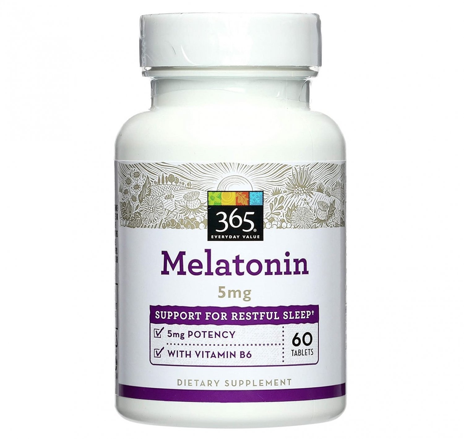 365 Whole Foods Supplements Melatonin 5mg 60 Tablets