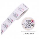 Floral Thanks for Celebrating with Us Stickers Labels - 1 inch - 500 Pieces per Roll