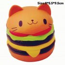 Cute Cat Burger Squishy Toy
