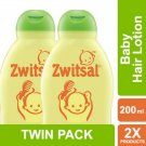 2X ZWITSAL Baby Hair Lotion Natural Aloe Vera CandleNut Grow Thickening 200ml
