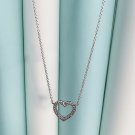 Authentic 100% 925 Sterling Silver Loving Hearts of CZ Necklace 45cm/17.7"
