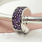 Authentic 925 Sterling Silver Shining Elegance Purple CZ Clip ANYWHERE Charm