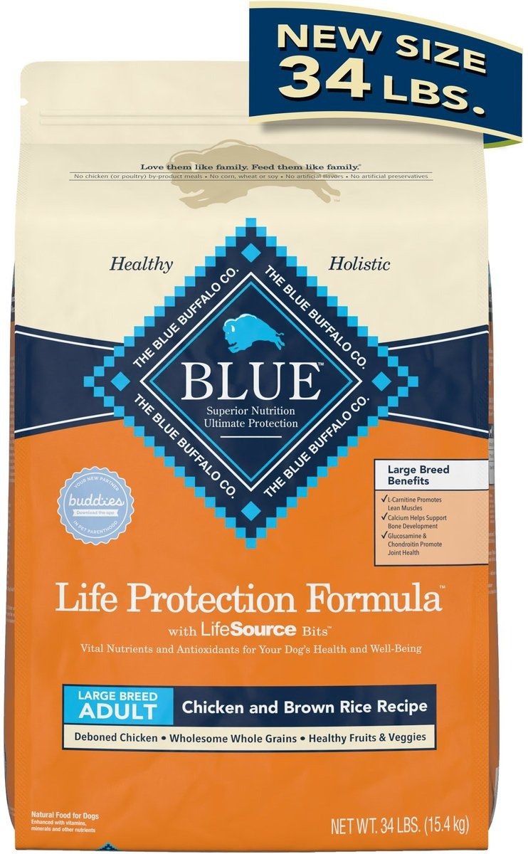 Blue Buffalo Life Protection Formula Large Breed Adult Chicken & Brown ...