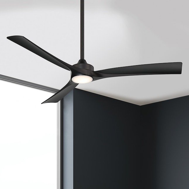 Harbor Breeze Calavar 52in Matte Black Colorchanging Integrated LED