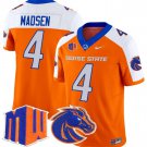 Maddux Madsen Jersey #4 Boise State Broncos Vapor Limited College Football Orange Alternate