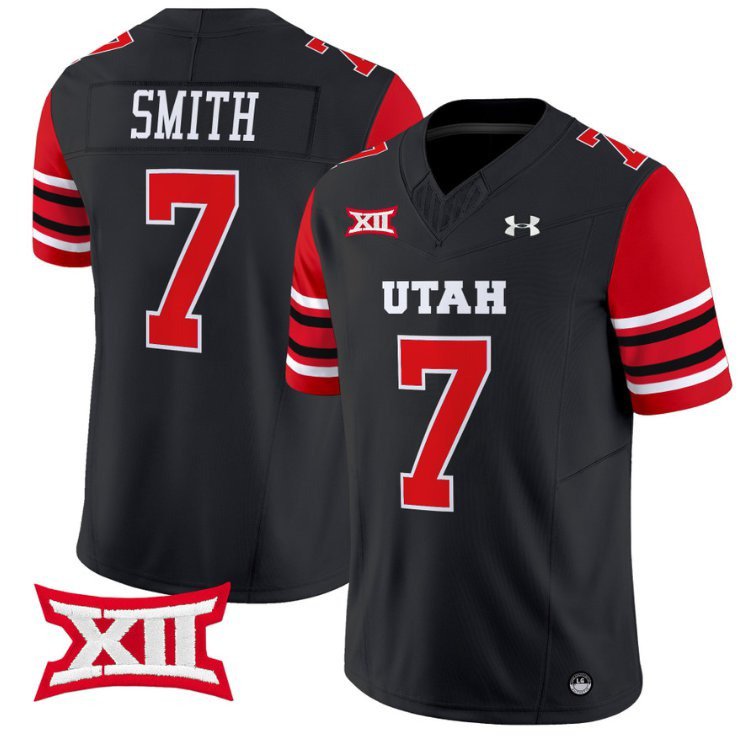 Steve Smith Sr Jersey #7 Utah Utes Vapor Limited College Football Stitched Black