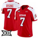Cameron Rising Jersey #7 Utah Utes Vapor Limited College Football Stitched Red Alternate