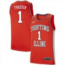 Trent Frazier Jersey #1 Illinois Fighting Illini Limited College Basketball Jerseys Retro Orange
