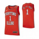Trent Frazier Jersey #1 Illinois Fighting Illini Limited College Basketball Limited Orange White