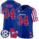Herschel Walker Jersey #34 Georgia Bulldogs American Style Vapor Limited Football Stitched Royal