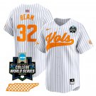 Drew Beam Jersey #32 Tennessee Volunteers 2024 College World Series NCAA Baseball Pinstripe