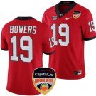Brock Bowers Jersey #19 Georgia Bulldogs Orange Bowl Patch 2023 College Football Red
