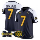 Donovan Edwards Jersey #7 Michigan Wolverines 1000 Wins Patch Vapor Limited Football Navy Alternate