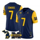 Michigan Wolverines Donovan Edwards Jersey #7 Special College Football 2023 Maize Sleeves
