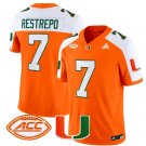 Xavier Restrepo Jersey #7 Miami Hurricanes Vapor Football Stitched Orange Alternate