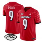 Tyler Shough Jersey #9 Louisville Cardinals Vapor Football Stitched Red