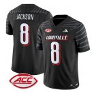 Lamar Jackson Jersey #8 Louisville Cardinals Vapor Football Stitched Black