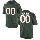 Custom Miami Hurricanes Jersey Name and Number NCAA College Football Green