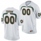 Custom Miami Hurricanes Jersey Name and Number NCAA College Football Game White