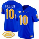 Eli Holstein Jersey #10 Pittsburgh Panthers Vapor Limited College Football Stitched Royal