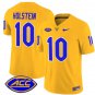 Eli Holstein Jersey #10 Pittsburgh Panthers Vapor Limited College Football Stitched Gold