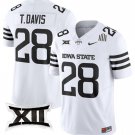 Troy Davis Jersey #28 Iowa State Cyclones Vapor Limited College Football Stitched White Limited
