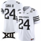 Abu Sama III Jersey #24 Iowa State Cyclones Vapor Limited College Football Stitched White Limited