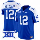Jake Retzlaff Jersey #12 BYU Cougars Vapor Limited College Football Stitched Royal Alternate