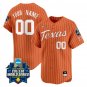 Custom Texas AM Aggies Jersey 2024 College World Series Champions Vapor Premier Pinstripe Orange