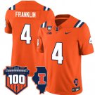 Zakhari Franklin Jersey #4 Illinois Fighting Vapor Limited College Football Stitched Orange