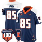 Tanner Arkin Jersey #85 Illinois Fighting Vapor Limited College Football Stitched Navy Alternate