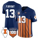 Pat Bryant Jersey #13 Illinois Fighting Vapor Limited College Football Stitched Throwback