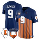Luke Altmyer Jersey #9 Illinois Fighting Vapor Limited College Football Stitched Throwback