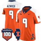 Luke Altmyer Jersey #9 Illinois Fighting Vapor Limited College Football Stitched Orange Alternate
