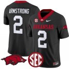 Andrew Armstrong Jersey #2 Arkansas Razorbacks Vapor Limited College Football Stitched Black