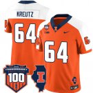 Josh Kreutz Jersey #64 Illinois Fighting Vapor Limited College Football Stitched Orange Alternate