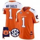 War Eagles Jersey #1 Auburn Tigers SEC Patch Vapor Limited College Football Orange Alternate