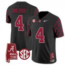 Jalen Milroe Jersey #4 Alabama Crimson Tide Vapor College Football Limited Stitched Black