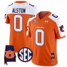Damari Alston Jersey #0 Auburn Tigers SEC Patch Vapor Limited College Football Orange Alternate
