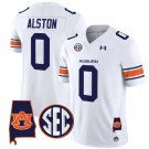 Damari Alston Jersey #0 Auburn Tigers SEC Patch Vapor Limited College Football Stitched White