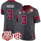 Jalil Farooq Jersey #3 Oklahoma Sooners 100th Anniversary Patch Vapor Football Anthracite Stitched